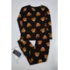 Trendyol Curve Black Teddy Bear Patterned T-shirt-Jogger Knitted Pajama Set