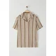 Trendyol Mink Regular Fit Short Sleeve Open Collar Knitwear Textured Shirt