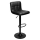 ShopJK BARSKI STOL ARAKO BLACK EKO USNJA BEL