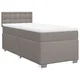 Vidaxl Box spring postelja z vzmetnico taupe 90x200 cm blago