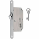 Ključavnica za drsna vrata z ukrivljenim zaklepom,ključ,DM 50,krom sat