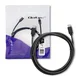 Qoltec USB 2.0 kabel tipa C moški | USB 2.0 tip C moški | 2,5 m | črne barve