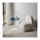 Stranska mizica CHILL 50x50 cm bela/modra