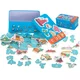 IKONKA Otroški izobraževalni puzzle s prevoznimi sredstvi v škatlici, 48 delov, 24 slik IK-KX6018