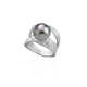 Ženski majorica planeta sivi biserni srebrni prsten 12 mm ( 11647.03.2.915 010.1 )