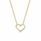 Romantična pozlačena ogrlica s kristali Sparkling Heart 30449.EG