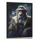 Plakat živalski gangster šimpanz - 40x60 white