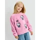 Sinsay - Dukserica s okruglim izrezom i printom Hello Kitty - roze