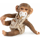 Guca 991 REBORN MONKEY - realistični opičji mladiček s polnim ohišjem iz vinila - 32 cm