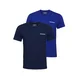 Emporio Armani Majica nočno modra / kraljevo modra / bela
