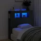 Vidaxl vidaXL Vzglavje postelje z LED osvetlitvijo, črno, 100x18,5x103,5 cm