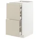 METOD / MAXIMERA Pod.orm.2front/2dnj/1srd/1vis.fiok, bela/Havstorp bež, 40x60 cm