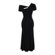 Trendyol Black Asymmetric Collar Knitted Elegant Evening Dress