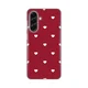 Maska za Samsung Galaxy A56 5G Burgundy Hearts, Silikonska, Print Skin