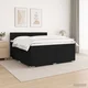 vidaXL Postelja boxspring z vzmetnico Črna 180 x 200 cm Blago