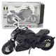LEAN TOYS kovinski športni motocikel, luči, zvoki, črn z zlatimi elementi, 1:12