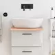 Vidaxl vidaXL Kopalniški pult svetlo rjave barve 40x60x2 cm masiven les