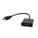 A-HDMI-VGA-03 **Gembird  HDMI to VGA + AUDIO adapter cable, single port, black (altA-HDMI-VGA-06)479