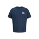 JACK & JONES Majica JJLEGEND mornarska / krvavo rdeča / bela