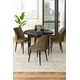 Hanah Home Set Trpezarijski sto i 4 stolice, Braon-crni