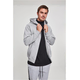 Gray hooded zipper