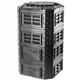 KADAX Modularni vrtni kompostnik 1260 l, celoletni, črn, odporen na zmrzal