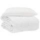 Vidaxl Poletna odeja z blazino 2 szt. Bela Mikrovlakna