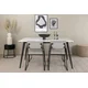 Venture Design Jedilna miza in stol komplet Jimmy miza 76x150x90 cm stol 52x76x40 cm črna bela siva