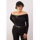 Trendyol Curve Ženska bluza Tbbaw26Af00094, Crna