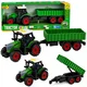 LEAN TOYS Traktor s prikolico, frikcijski pogon, luči, zvok, 35cm