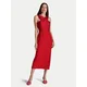Swing Cocktail obleka 5AI17900 Rdeča Slim Fit