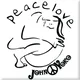 John Lennon Cuddle Black On White Magnet