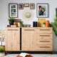 Homestyle4U Komoda, 159x92,5x42 cm, rjava