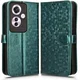 GS Ovitek za Oppo Reno 11F 5G, denarnica v obliki rombov, zelen