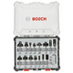 BOSCH 15-delni set glodala za drvo standard 6 i 8 mm