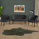 ATELIER DEL SOFA Sofa i fotelja Daisy Black Metal Fume