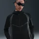 Nike Tech Mens Colour-Block Full-Zip Fleece Windrunner Jacket - Black - Cotton/Polyester