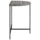 Vidaxl Vrtna mizica siva 80x50x75 cm poli ratan