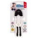 Profibaby Priponka za grizenje + oznake silikon/plast 12cm črno-bela na kartici 3m+