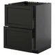 METOD / KNIVSHULT Pod.element sudop. i 2front/2fioke, Crnosiva/Lerhyttan crno bajcovano, 60x60 cm