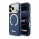 Maska Guess IML Script Metal MagSafe za iPhone 17 Pro plava