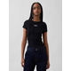 GAP Ribbed T-Shirt with Logo - Womens