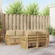 Set vanjskih sofa 7 pcs Bijela i bež 247 x 128,5 x 73 cm