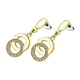 Lotus Style Elegantni pozlačeni uhani s cirkoni Woman Basic LS1913-4/3