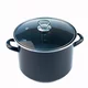 FACKELMANN Lonac+stakleni poklopac 22cm Emajl 5.5L, Plavi