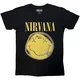 Nirvana Happy Face Infill Distressed Carbon Black L Majica