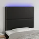 Vidaxl vidaXL Vzglavje za posteljo, črno, 100x5x118/128 cm, umetno usnje