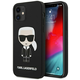 Karl Lagerfeld KLHCP12SSLFKBK iPhone 12 mini 5,4 hardcase black Silicone Iconic (KLHCP12SSLFKBK)