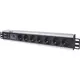 Intellinet 19 1.5U Rackmount 7-Way Power Strip - German Type, With Surge Protection, 3 m (10 ft.) Power Cord (714006)