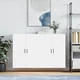 vidaXL Stenska omarica 2 kosa bela 69,5x34x90 cm